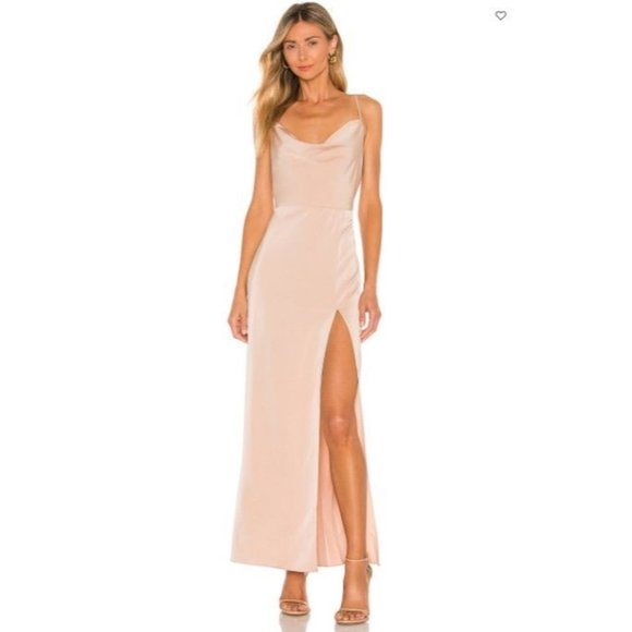 NWT NBD Lila Gown in Champagne M *flawed - Picture 1 of 13